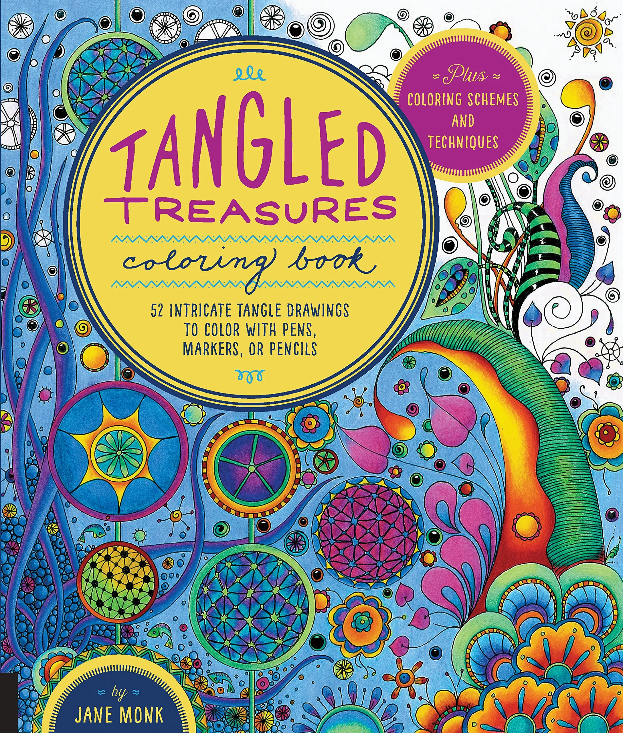 1. Tangled Treasures Coloring Book by Jane Monk
